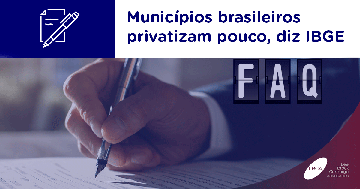 Municípios brasileiros privatizam pouco, diz IBGE